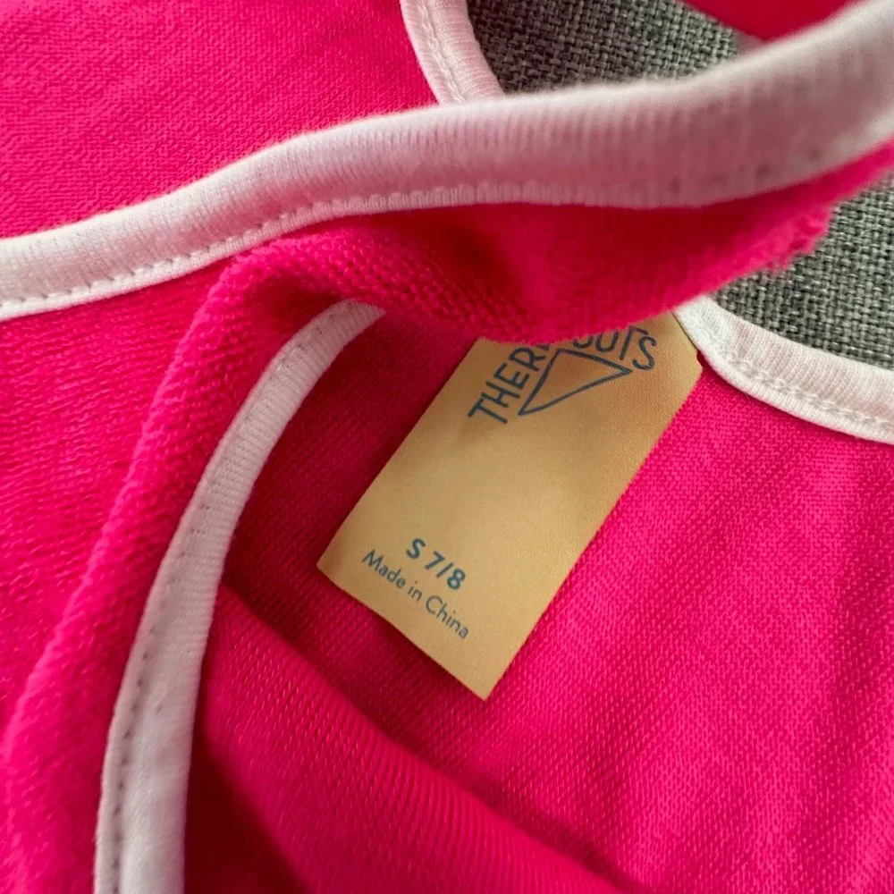New! Thereabouts Girls Swimsuit Cover Up Small 7/8 Hot Pink MSRP: $40‎